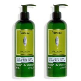 L’OCCITANE L'Occitane Verbena Hand & Body Lotion 400ml Set of 2 New