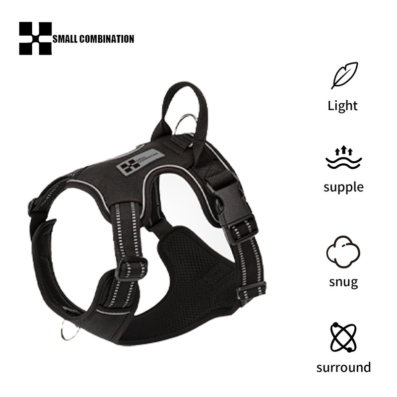 SMALL COMBINATION Reflective Dog Harness with Handle, Adjustable Straps, Padded