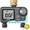 RAINPOINT Sprinkler Timer 2 Outlet, Water Timer for Garden Hose,