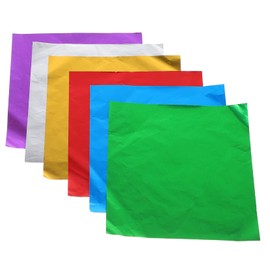 Mikinona Candy Package Paper 100 Sheets/Package 15cm Colored Aluminum Foil Wrapping Paper for DIY Lollies