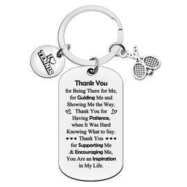 Ximalun Tennis Coach Keyring Tennis Coach Appreciation Gift Thank You for Being There for Me Keyring Christmas Birthday Leaving Retirement Gift Thank You Gift for Tennis Coach Teacher