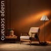 KUNJOULAM Modern Floor Lamp, Black Pole Floor Lamps, Simple Design
