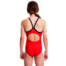 Flow Ignite Swimsuit for Girls - Size 23 to 32 One Piece Competition Swim Suit in Black, Blue, and Red (US, Numeric, 28, Regular, Red/Black)