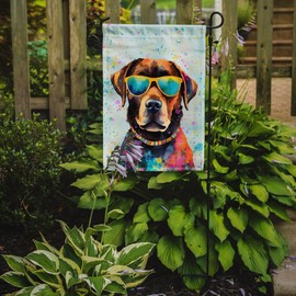 Caroline's Treasures DAC2523GF Chocolate Labrador Hippie Dawg Garden Flag Mailbox Flag Decorative Yard Flag Banner Outside Patio Artwork Yard Flower Beds, Garden Size, Multicolor