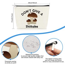 Mushroom Gifts for Women Makeup Bag Mushroom Lovers Gift Mushroom Themed Gift Cosmetic Bag Birthday Christmas Wedding Gift for Couple Friends Sister Girlfriend Travel Pouch Mycology Gift Mycelium Gift