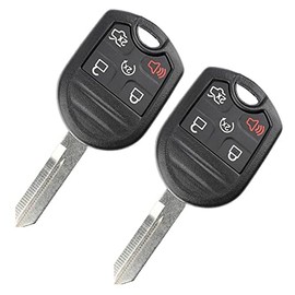 2X New Replacement Keyless Remote Key Fob Shell / CASE Compatible with & Fits for Ford Lincoln Mazda - (No Electronics or Chip Inside)