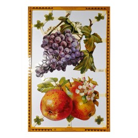 Glanzbilder A144 Fruit Apples Grapes Pose Pictures Decorative Mamelok 122