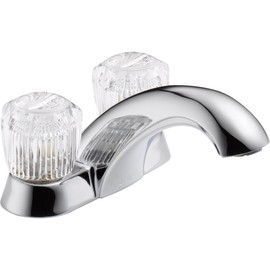 DELTA FAUCET 2502LF Delta Classic Lavatory Faucet, 5-1/4 in X 2 in Spout, 4 in Center, Chrome
