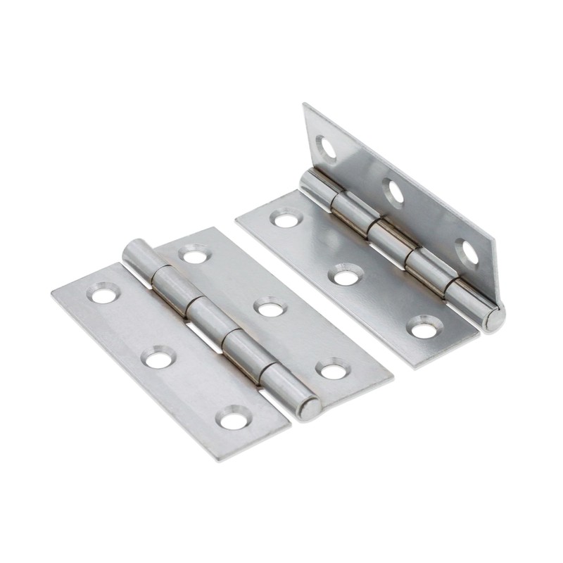Infinity Decor Pair of 3 Inch (75mm) Steel Butt Hinges