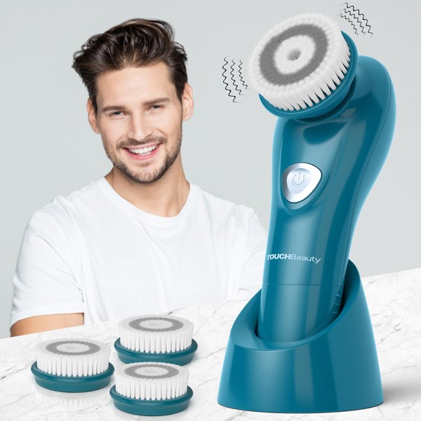TOUCHBeauty Gesichtsbürste für Männer Skin Scrubber mit fortschrittlichen 6 Grad oszillierenden Vibration Reinigungstechnologie TB-1487(Blau)