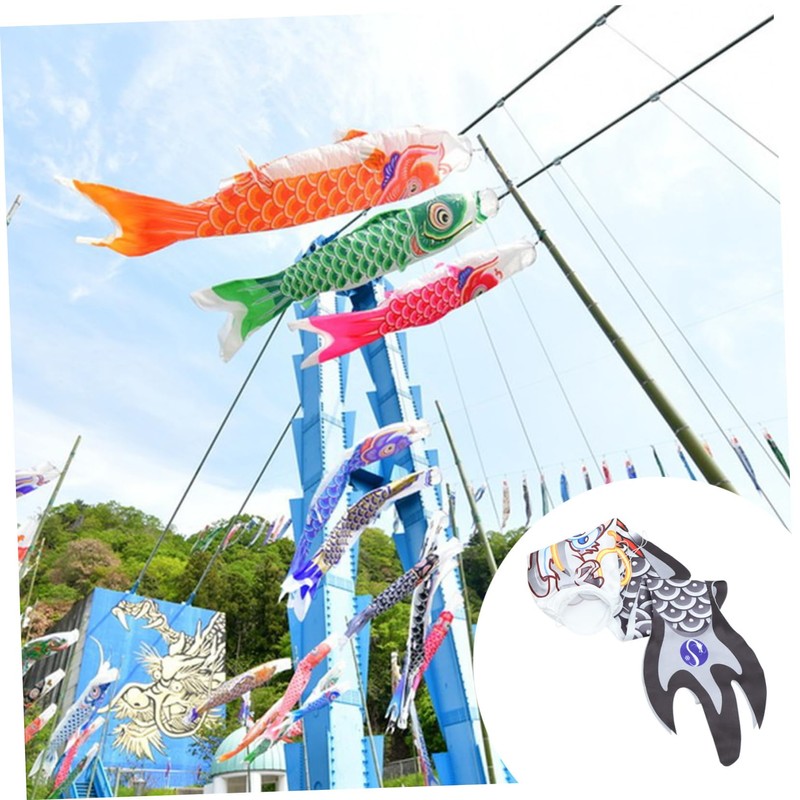 ORFOFE Dragon Windsock Garden Hanging Decoration Dragon Pattern Flag for