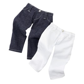 Götz 3401651 Hosen-Set Jeans Star - Puppenbekleidung Gr. XL - 2-teiliges Bekleidungs- und Zubehörset für Stehpuppen 45 - 50 cm