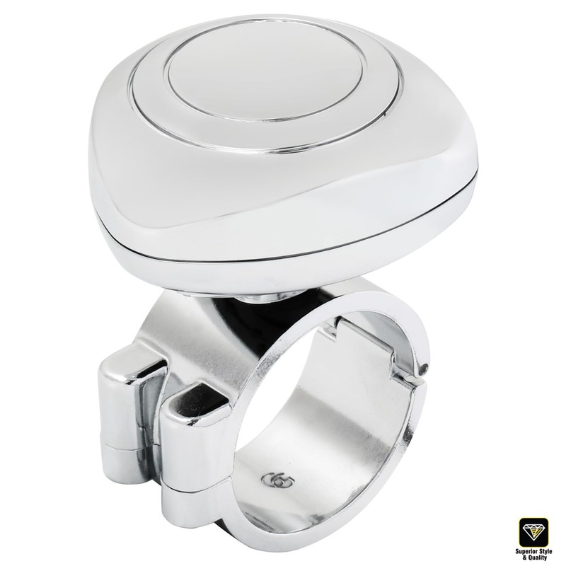 GG Grand General 80086 Chrome Plastic Steering Wheel Wheel Spinner