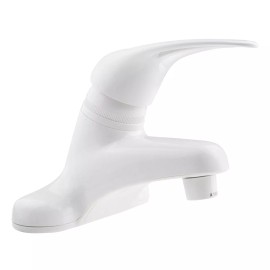 Dura Faucet (DF-PL100-WT) RV Single Lever Bathroom Faucet (White)
