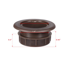 SUQ I OME Parasol Umbrella Hole Ring Plug and Cap Set, for Parasol Umbrella Table Hole Cover Insert(Dark Brown)