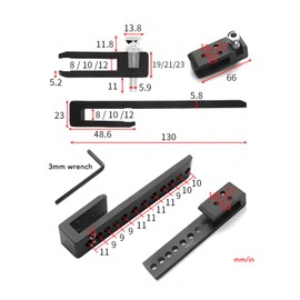 CHEOTIME Sliding Door Lock, Frameless Shower Room Glass Sliding Door Lock, Black Sliding Door Foot Lock, Sliding Patio Door Security Lock for Sliding Doors and Windows (Black 8mm)