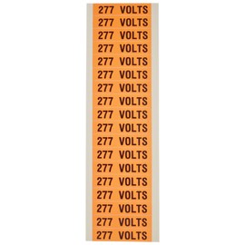 Morris Products 21340 Voltage Marker, 277V Legend (Pack of 5 Cards, with 18 Markers Per Card)