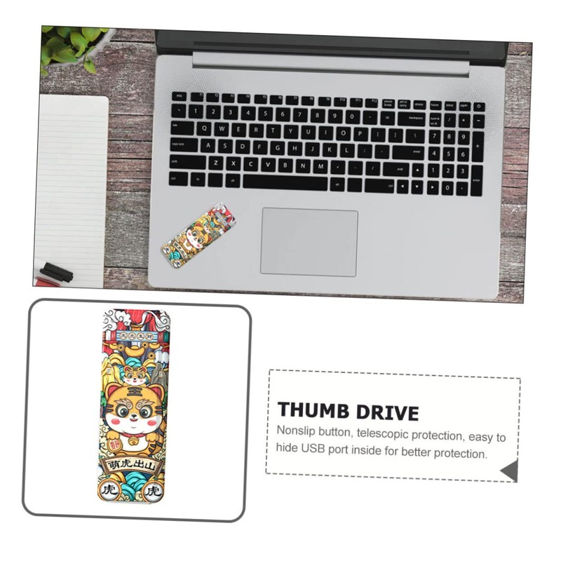 TEHAUX 32Gb USB Drive Flash Drive with Buckle Ring Creative