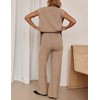 Lviefent Womens 2 Piece Outfits Sweater Set Sleeveless Side Slit