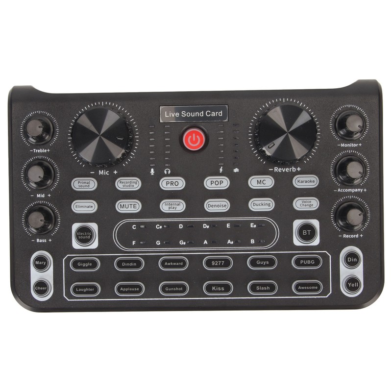 Live Sound Card with Multi Sound Effects Bluetooth Noise Reduction