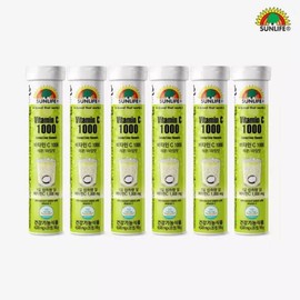UnKnown [Brand in store] Sun Life Effervescent Vitamin C 1000 Lemon & Lime Flavor 20 Tablets 6 Bottles / [입점브랜드] 썬라이프 발포비타민 비타민C 1000 레몬&라임 맛 20정 6병