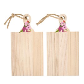 Santa Barbara Design Studio Charcuterie Boards Paulownia Wood Serving Tray for Cheese, Meat, and Fruit, Flower, Mini - Set of 2