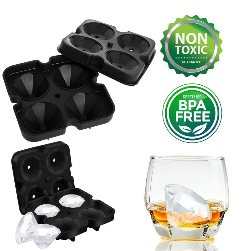 Bahoki Essentials Ice Molds - Silicone Ice Cube Tray With