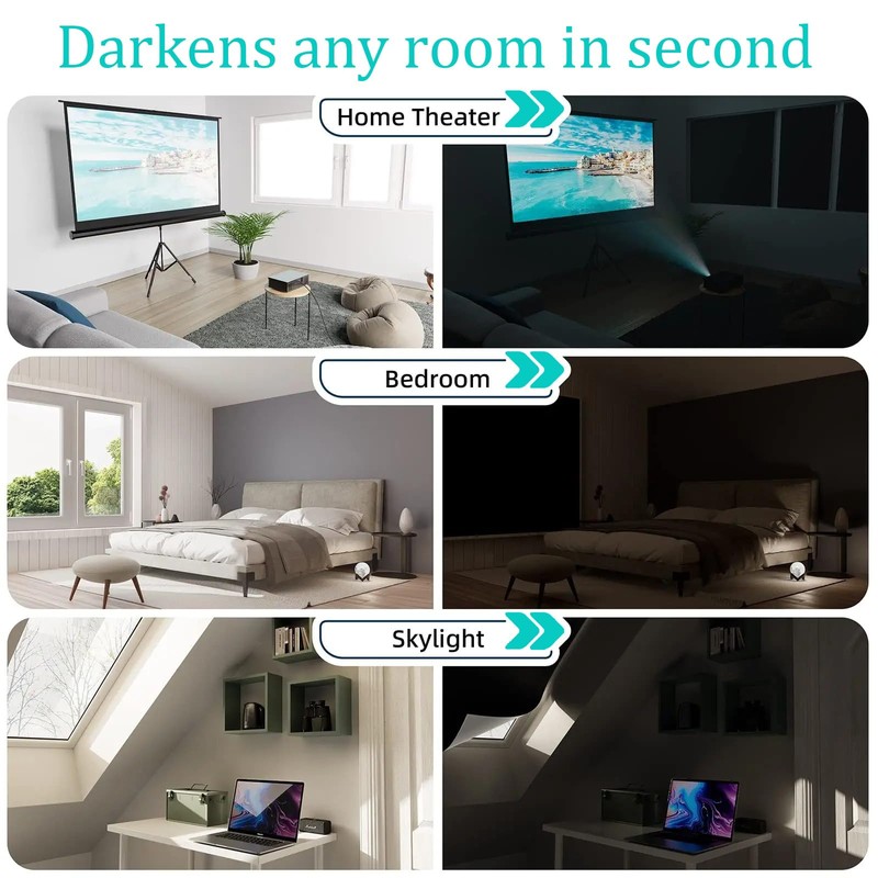 Bedroom Blackout Curtains Portable Blackout Curtains for Any Window 100%