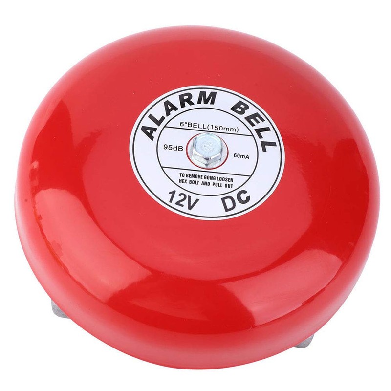 CB-6B 95dB 5.9in Electric Round Fire Alarm Bell, Aluminum Base