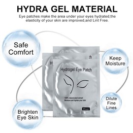 Yosoo 100 Pairs of Gel Plasters / Mask of Eye Instruments of Beauty of Eyelashes Bandage and Eye of Collagen