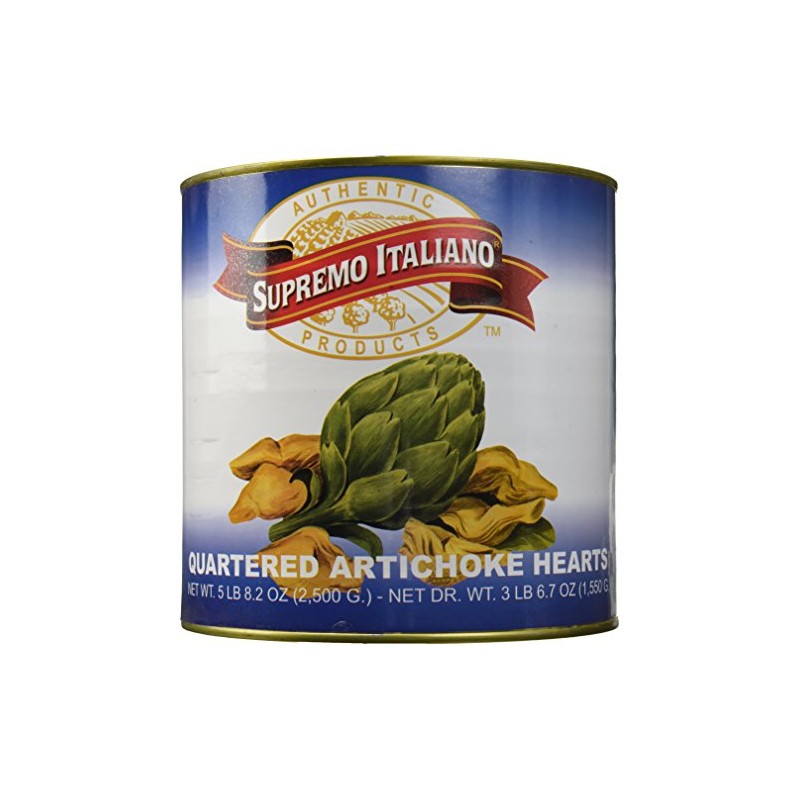 Supremo Italiano Quartered Artichoke Hearts, 2500 Gram