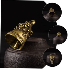 Gatuida 2pcs Vintage Brass Bell Pendants Unique Decorative Bells for Party Fengshui Ornament Keychain Home Decor Lightweight and Sturdy Design for Use