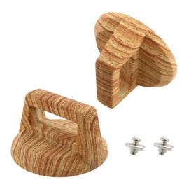 Pot Lid Wood Knob MEETOOT 2Sets Bakelite Pot Lid Replacement Knob, Universal Wood Grain Pot Lid Handle, Pot Cover Grab Handle