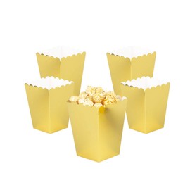 YESON Gold Popcorn Boxes Mini Paper Popcorn Box for Party,Pack of 36