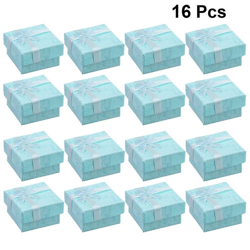 BESTOYARD Gift Box Accessory Paper Box Bowknot Accessory Case Square