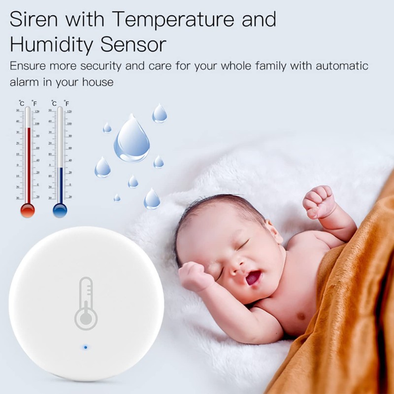 Wireless Hygrometer Room Thermometer:ZigBee Smart Temperature Humidity Monitor with App