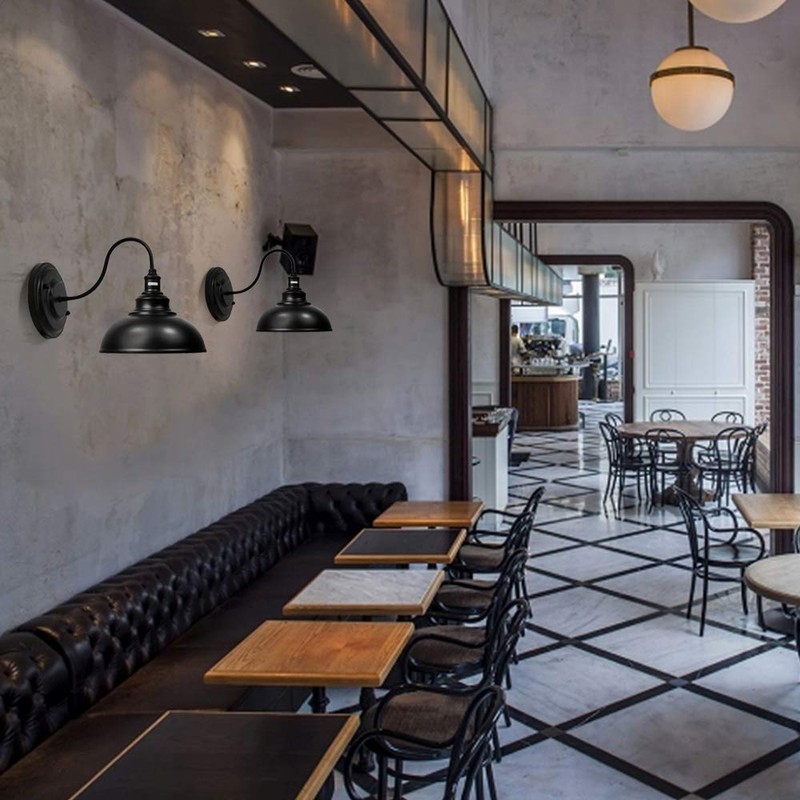 Lightess Dimmable Wall Sconce Plug in, Industrial Farmhouse Sconce with