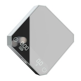 IKAPE Mini Digital Coffee Scale with Timer, 2kg/0.1g High Precision Rechargeable Drip Espresso Scale, Pour Over Scale with Tare Function, LED Display(Grey)