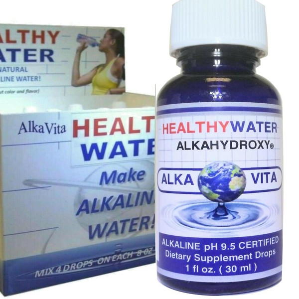 Alkaline Healthy Water Drops pH 9.5 Immunity Booster 12 = 108 Gallons ALKAVITA