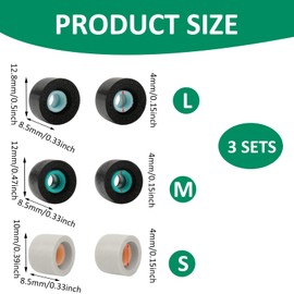 Passgenau Komfortabler Ersatz Memory-Schaum Ohrstöpsel Kompatibel mit WF-1000XM4 Komfortables Ersatzset Comfort-Boosted Premium Memory Foam Earbud Tips Pro-Grade, 3 Paar S/M/L, Schwarz