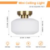 Fenluster Semi Flush Mount Ceiling Light,8.7''Modern Light Fixture Ceiling Mount,Gold