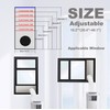 LIHONK Portable ac Window Vent kit【Titanium Silver+Black 100% Light Block】-