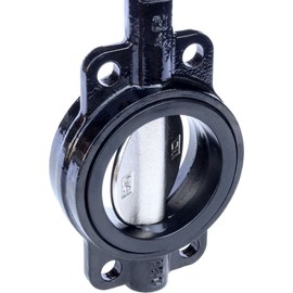 IrrigationKing RKLO4 Cast Iron Butterfly Valve, Lever Style, EPDM, Black, 4"
