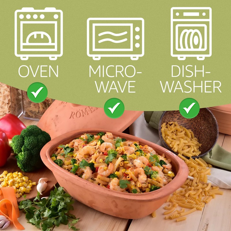 Romertopf Clay Roaster Trend | Non-Stick Dutch Oven | Healthy