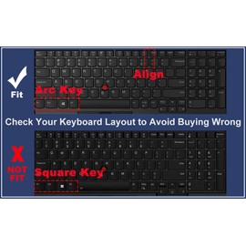 Keyboard Cover for 15.6" Lenovo ThinkPad E15 Gen 4/3/2, ThinkPad L15 Gen 2/1, ThinkPad T15 T15p T15g P15 P15s P15v Gen 3/2/1, ThinkPad E580 E590 E595 L580 L590 P52 P53 P72 P73 T570 T575 T580 T590 -BK