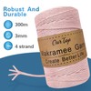 OurTop Premium Macrame Yarn Blush, 3 mm x 300 m