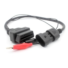 LoongGate 3 Pin to OBDII 16 Pin Adapter Plug Cable 3 Pin Pass Through For Old Cars
