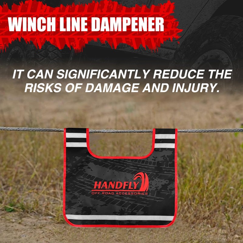 Handfly Winch Dampener Cable, Safety Recovery Off-Road Winch Rope Dampener