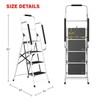 4 Step Ladder Folding Step Stool Ladder for Adults with