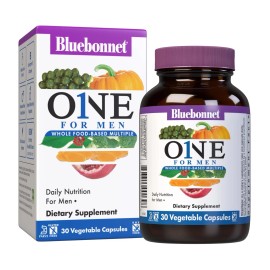 Bluebonnet Daily Men's Nutritional Supplement 30 Vegetable Capsules Non GMO Gluten Free